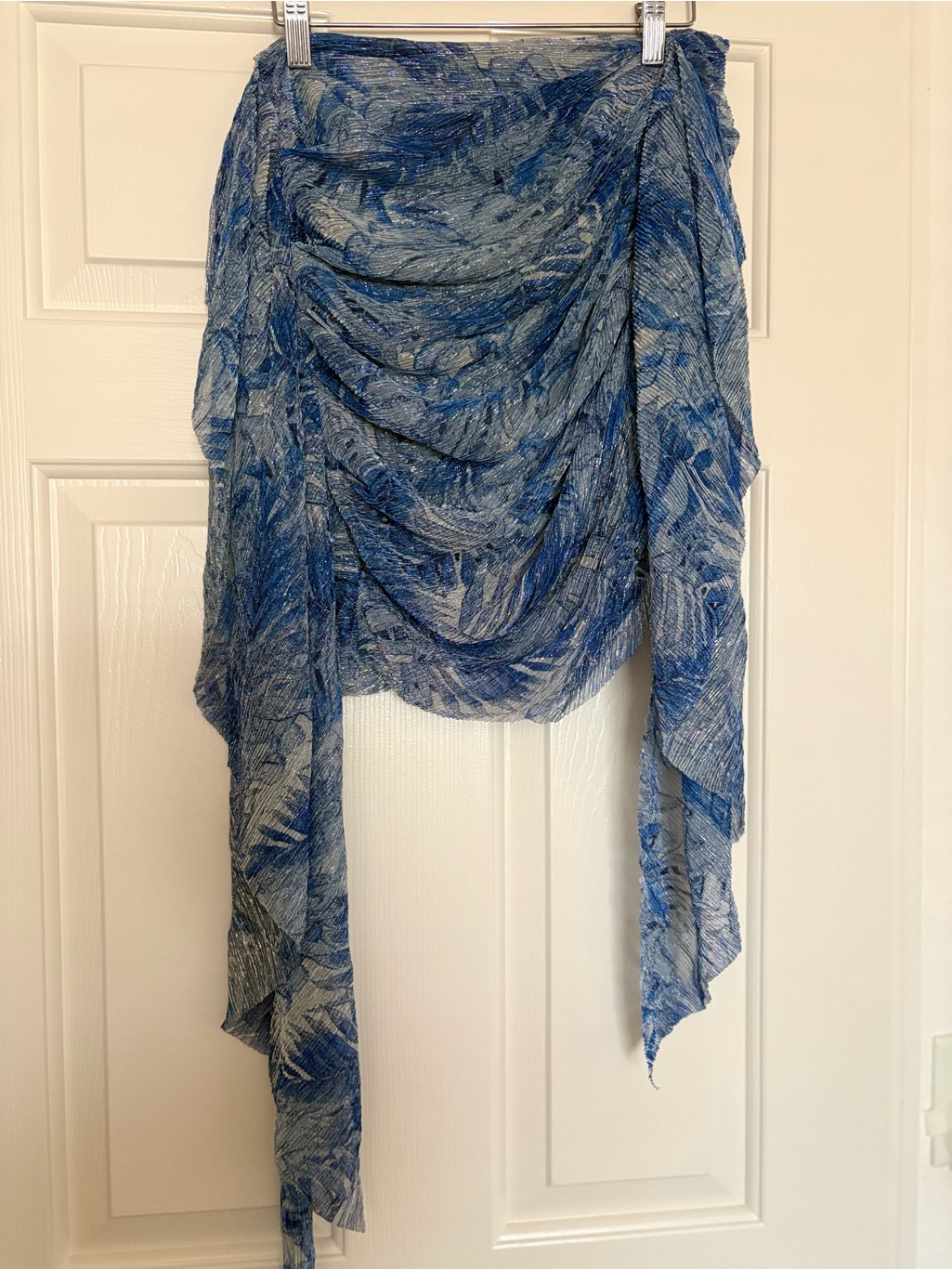 Mia Vesper Blue Cascade Top Skirt Setnwt Sz M — image 4 of 8